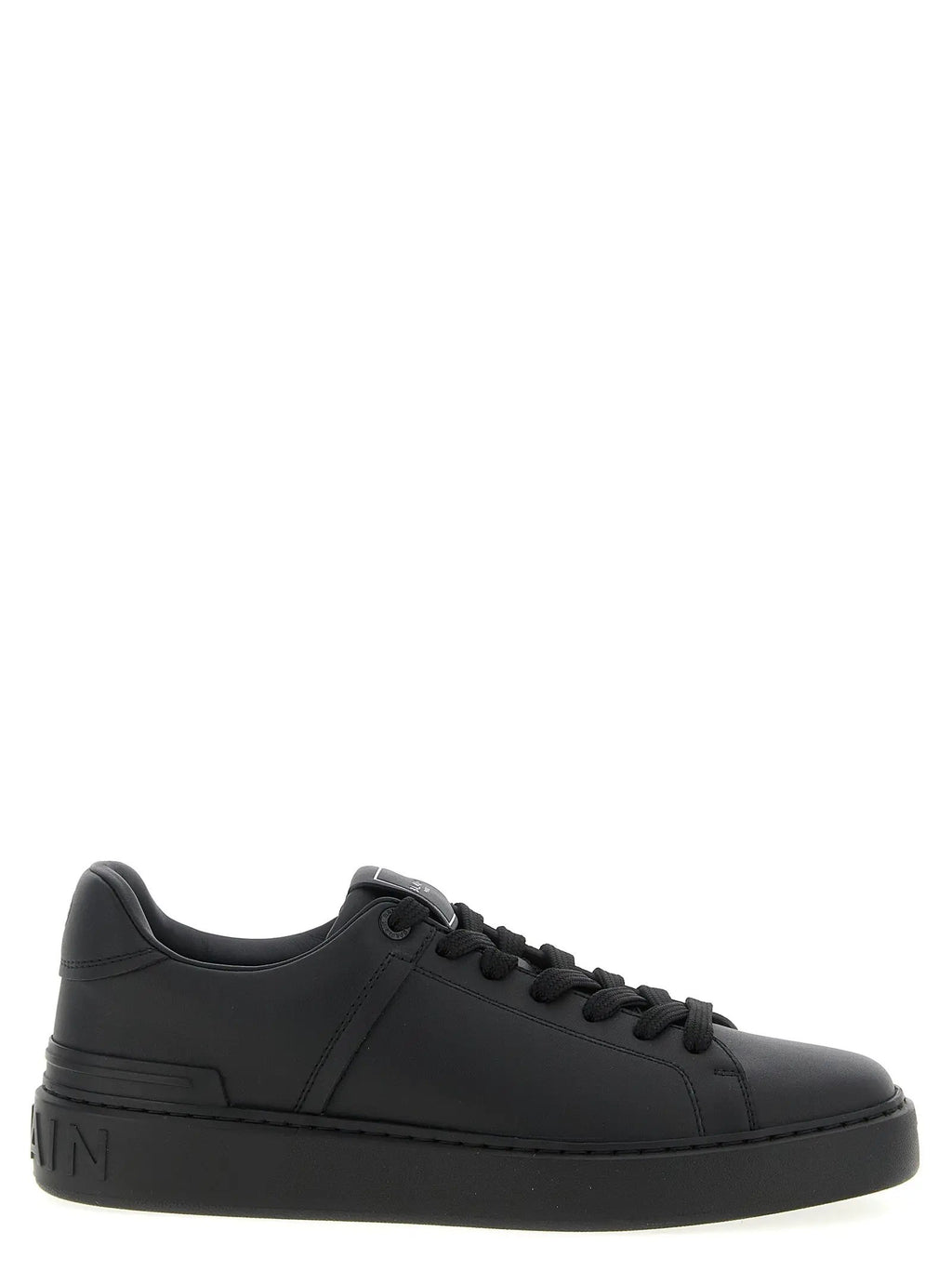 Balmain Black Calfskin Low Top Sneakers