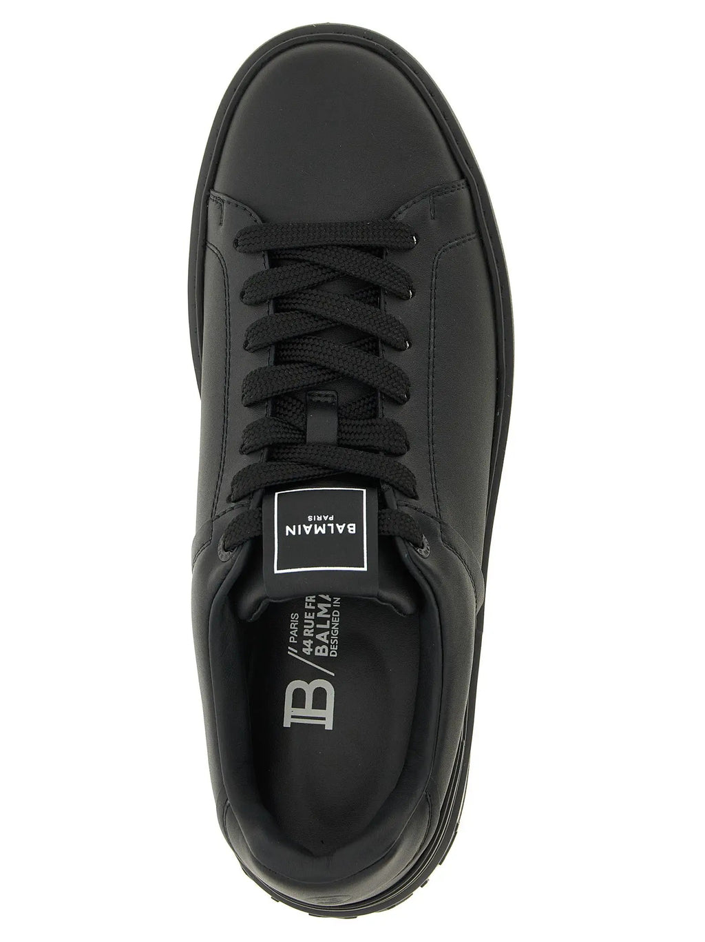 Balmain Black Calfskin Low Top Sneakers