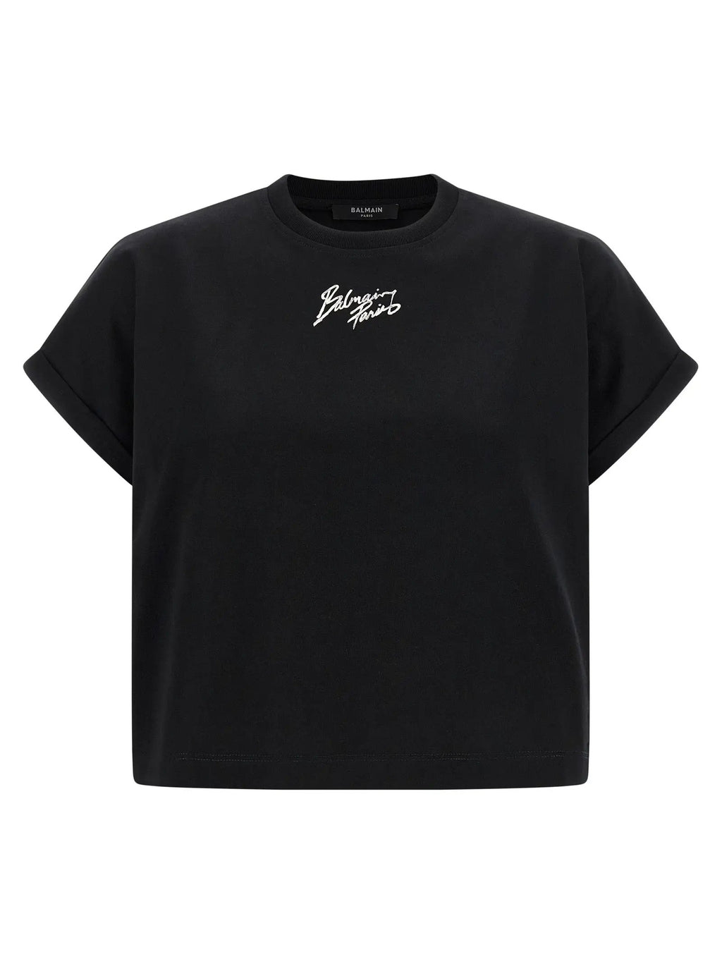 Balmain Black Cotton T-Shirt