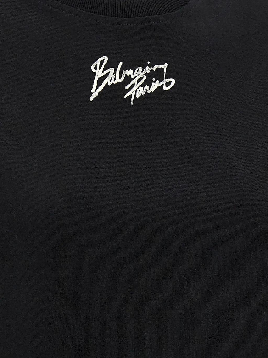 Balmain Black Cotton T-Shirt