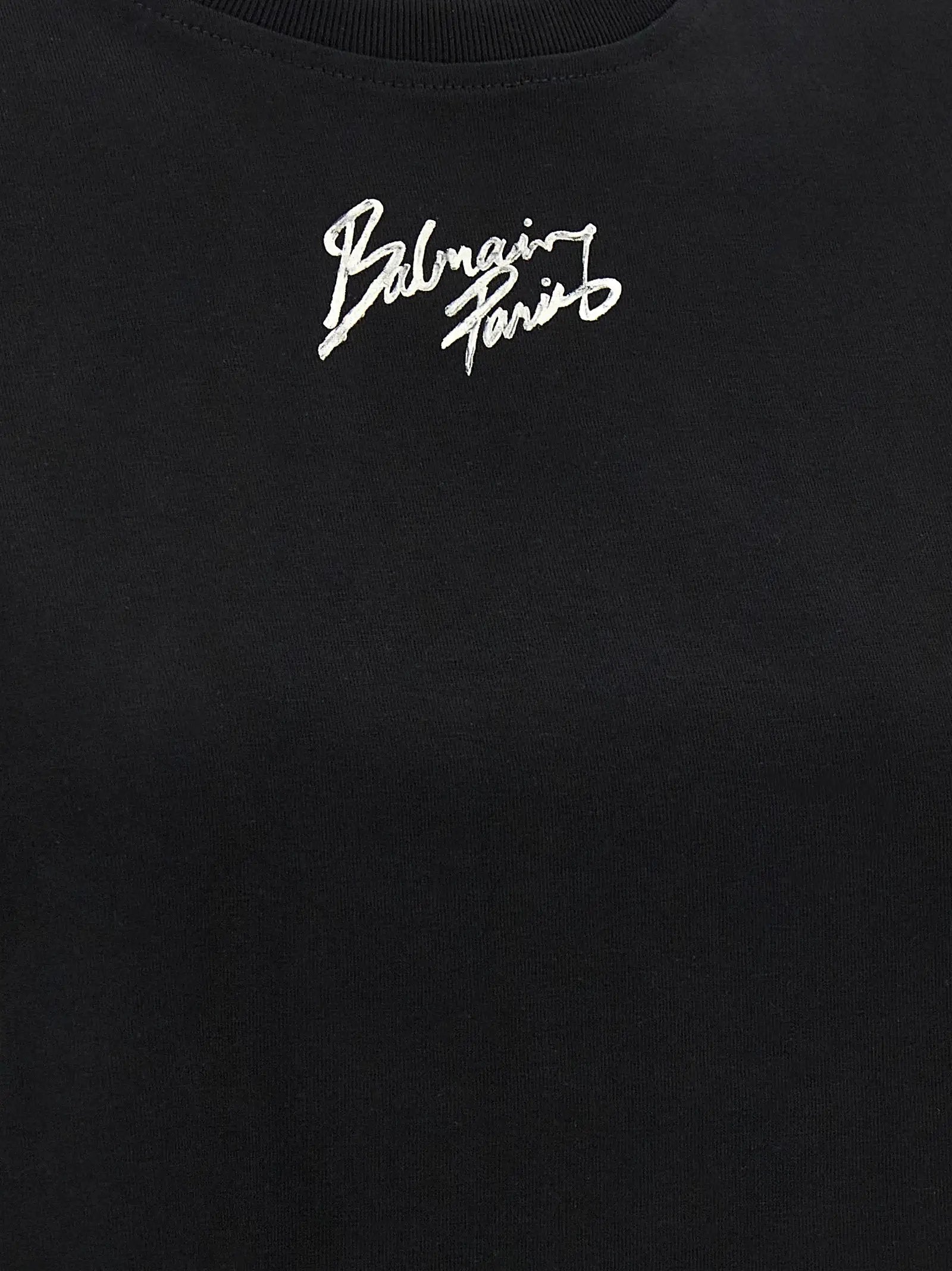 Balmain Black Cotton T-Shirt