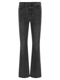 Mother Denim Gray Cotton Flared Jeans