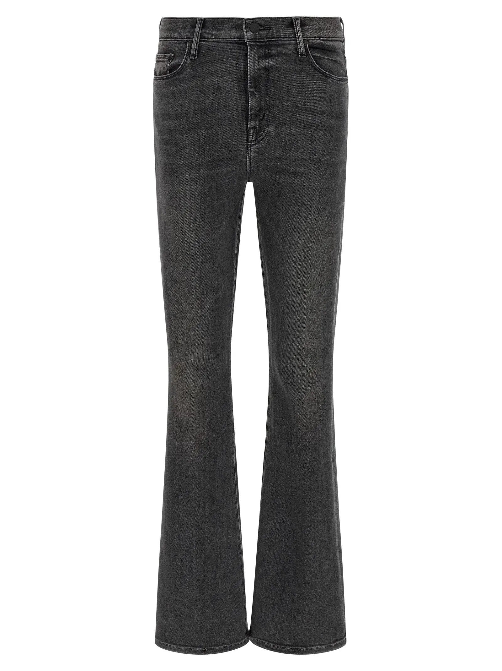 Mother Denim Gray Cotton Flared Jeans
