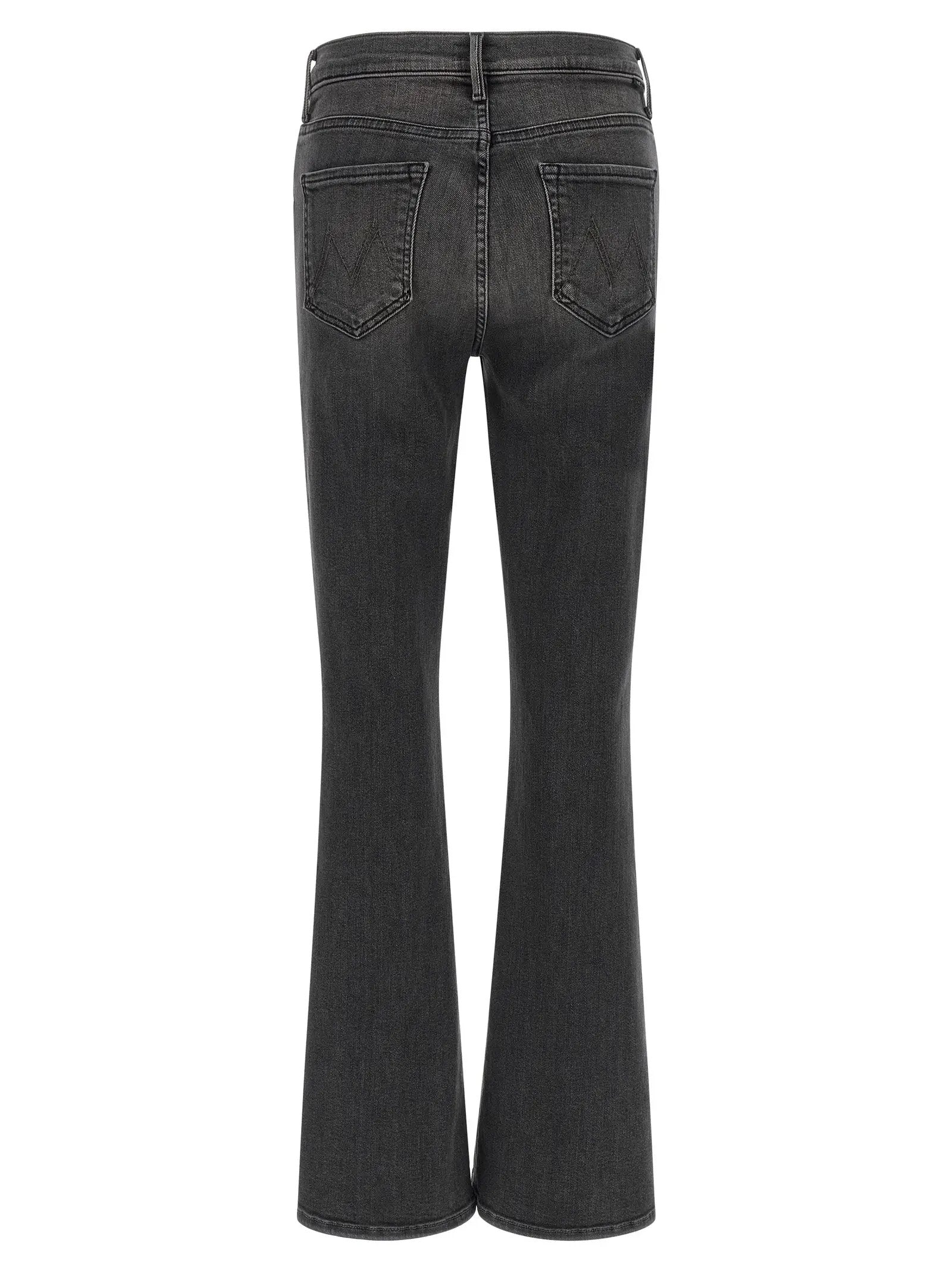 Mother Denim Gray Cotton Flared Jeans