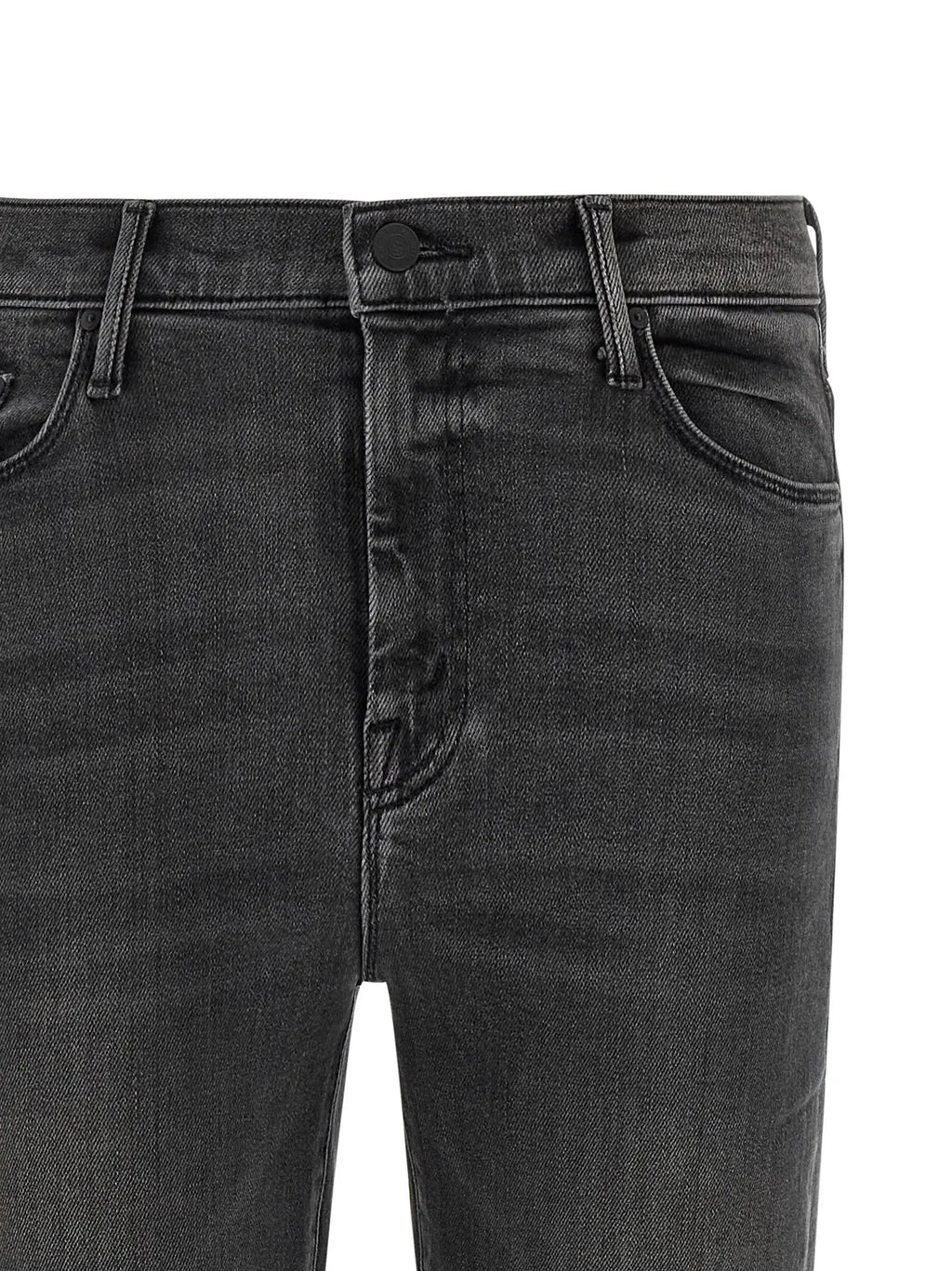 Mother Denim Gray Cotton Flared Jeans