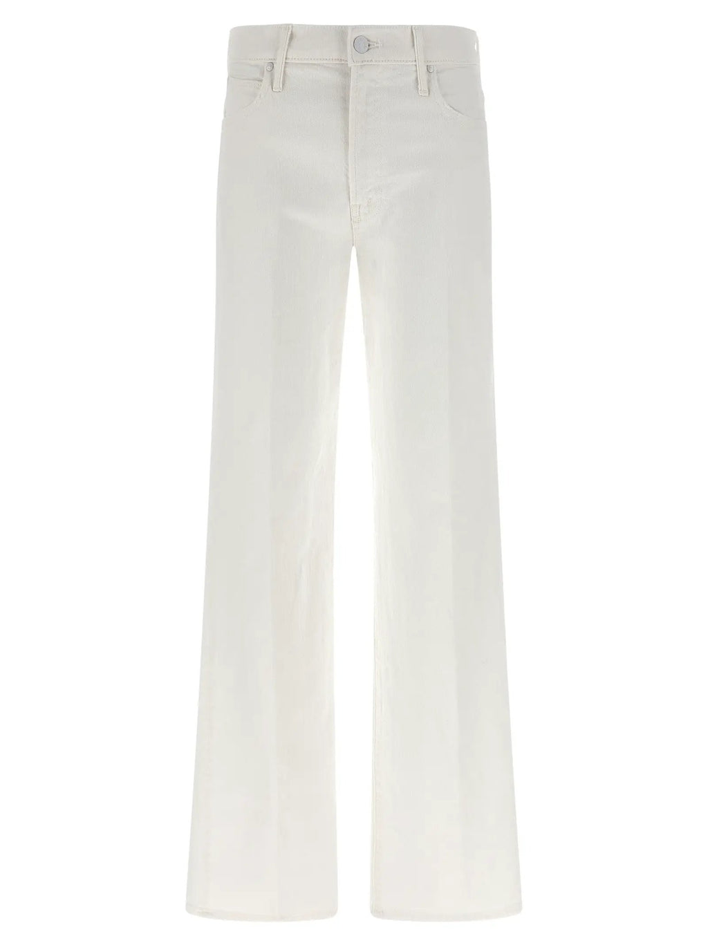 Mother Denim White Cotton Flared Jeans