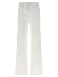 Mother Denim White Cotton Flared Jeans