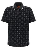 MCM Black Cotton Polo Shirt