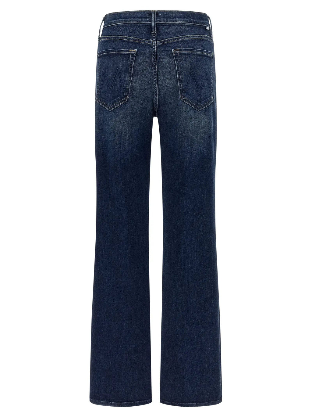 Mother Denim Blue Cotton Straight-Leg Jeans