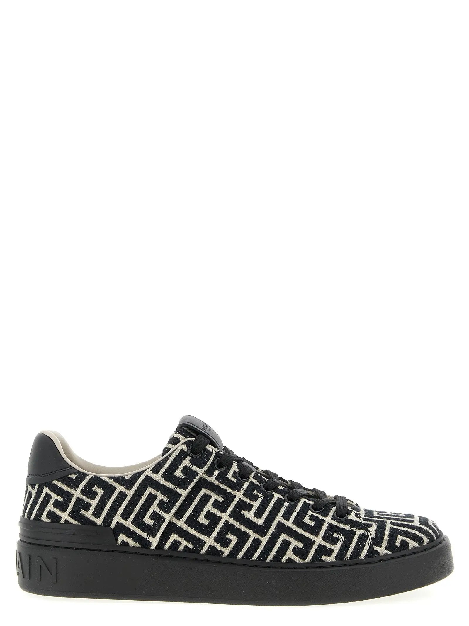 Balmain Black Cotton Sneakers