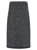 Fabiana Filippi Blue Cotton Midi Skirt
