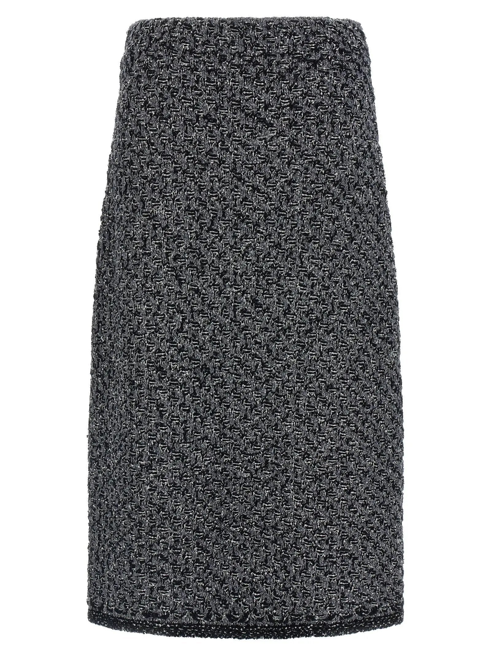 Fabiana Filippi Blue Cotton Midi Skirt
