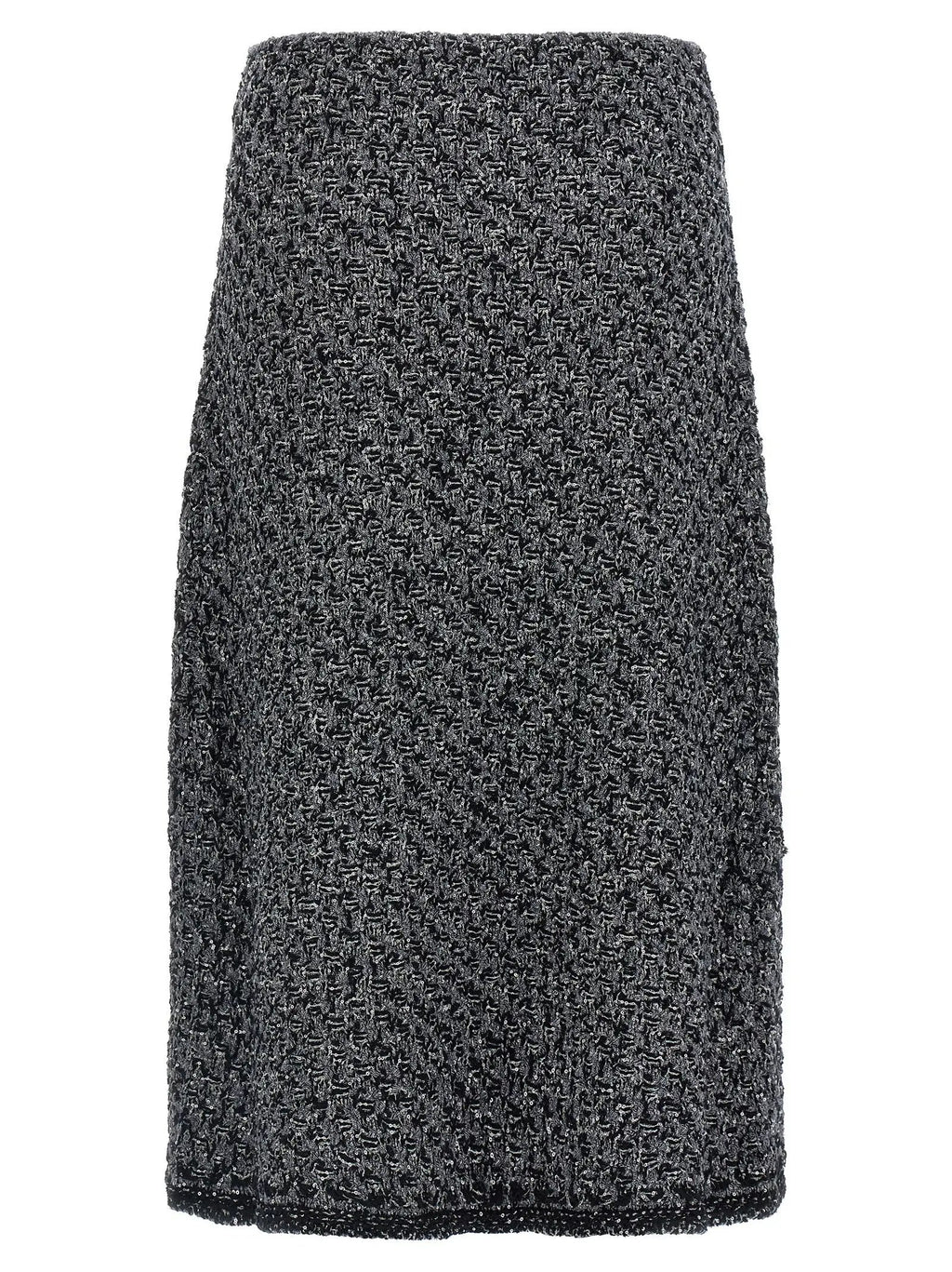 Fabiana Filippi Blue Cotton Midi Skirt