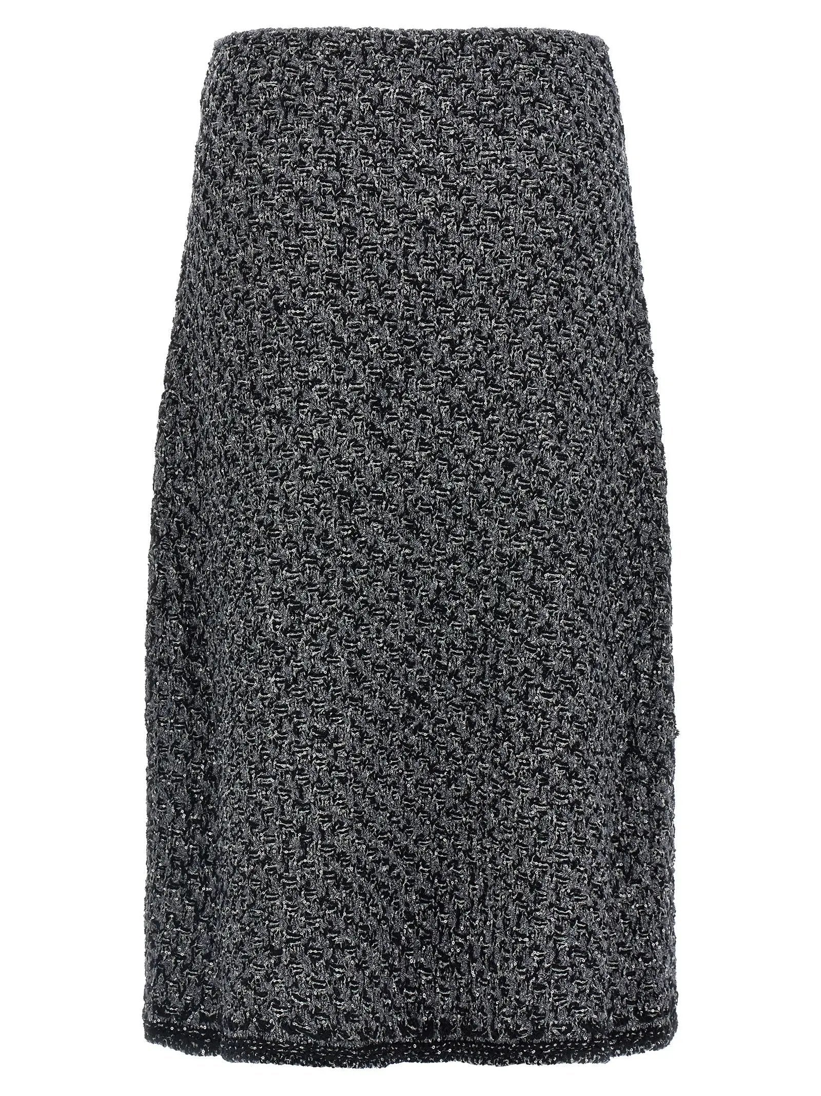 Fabiana Filippi Blue Cotton Midi Skirt