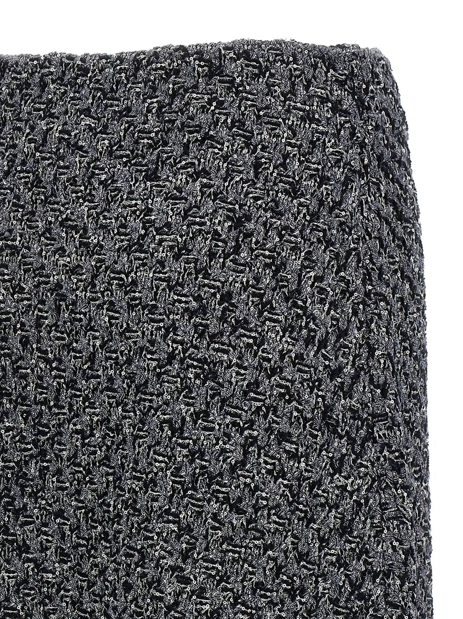 Fabiana Filippi Blue Cotton Midi Skirt