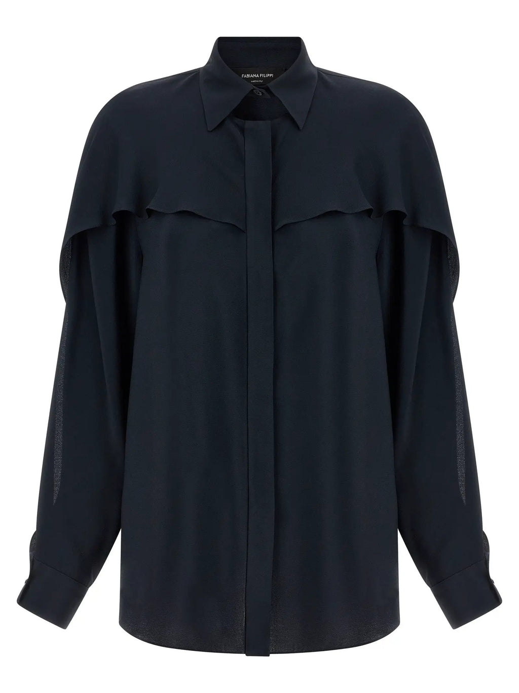 Fabiana Filippi Blue Acetate Blouse