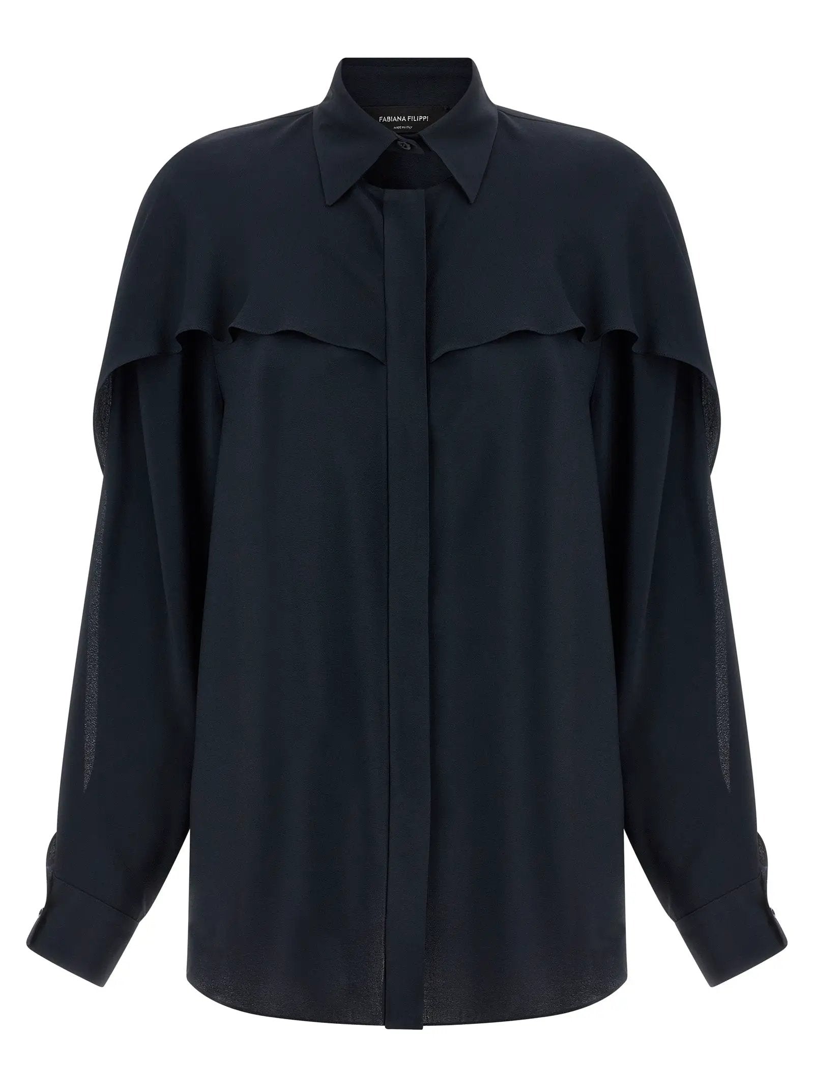 Fabiana Filippi Blue Acetate Blouse