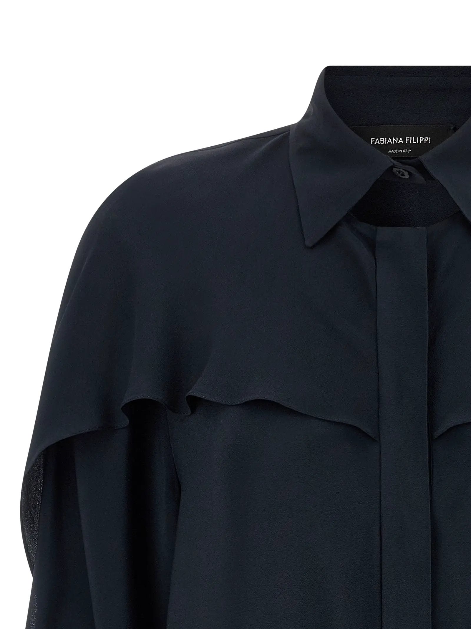 Fabiana Filippi Blue Acetate Blouse