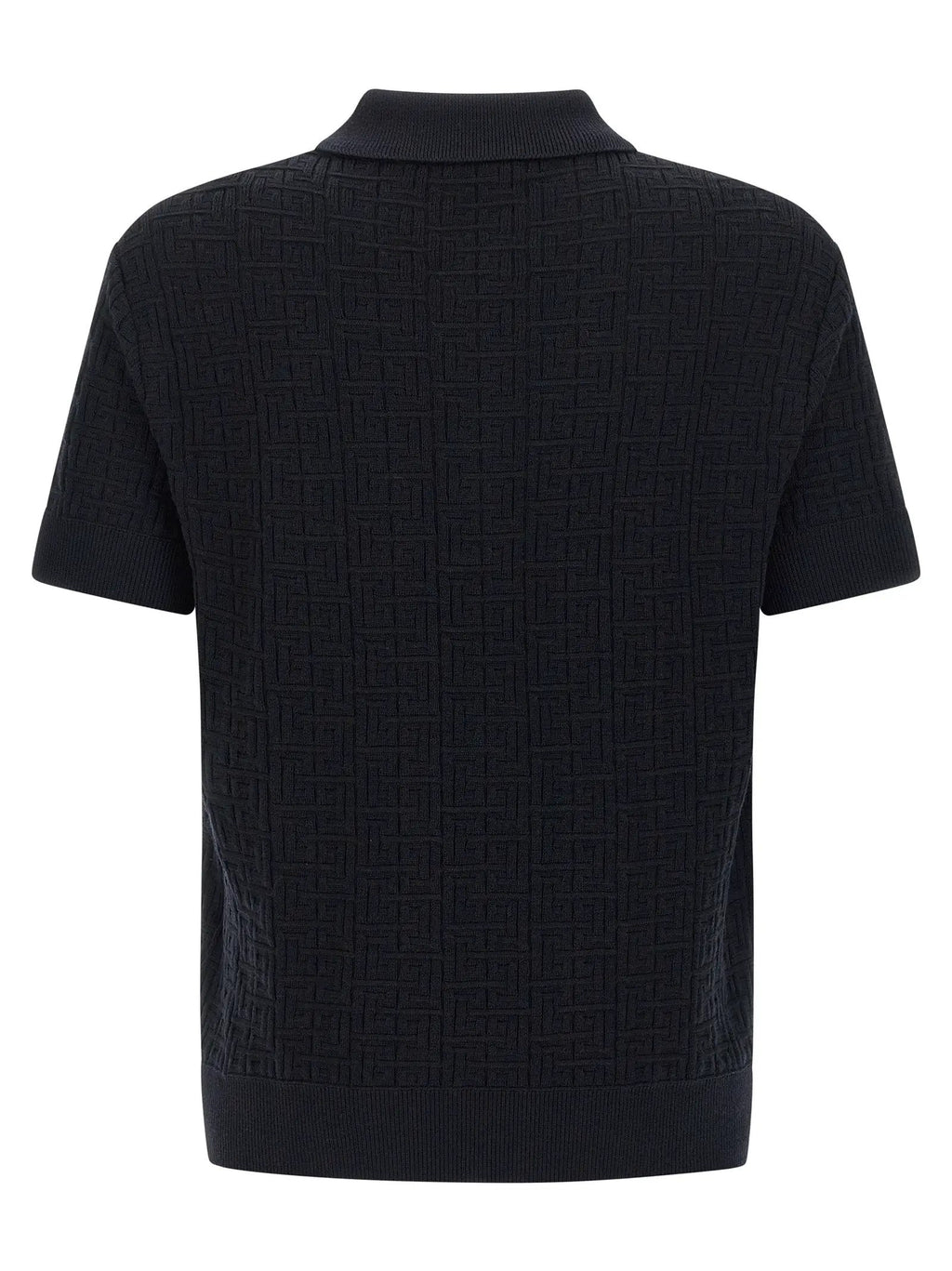 Balmain Blue Wool Polo Shirt