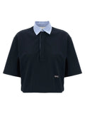 Stella McCartney Blue Cotton Polo Shirt