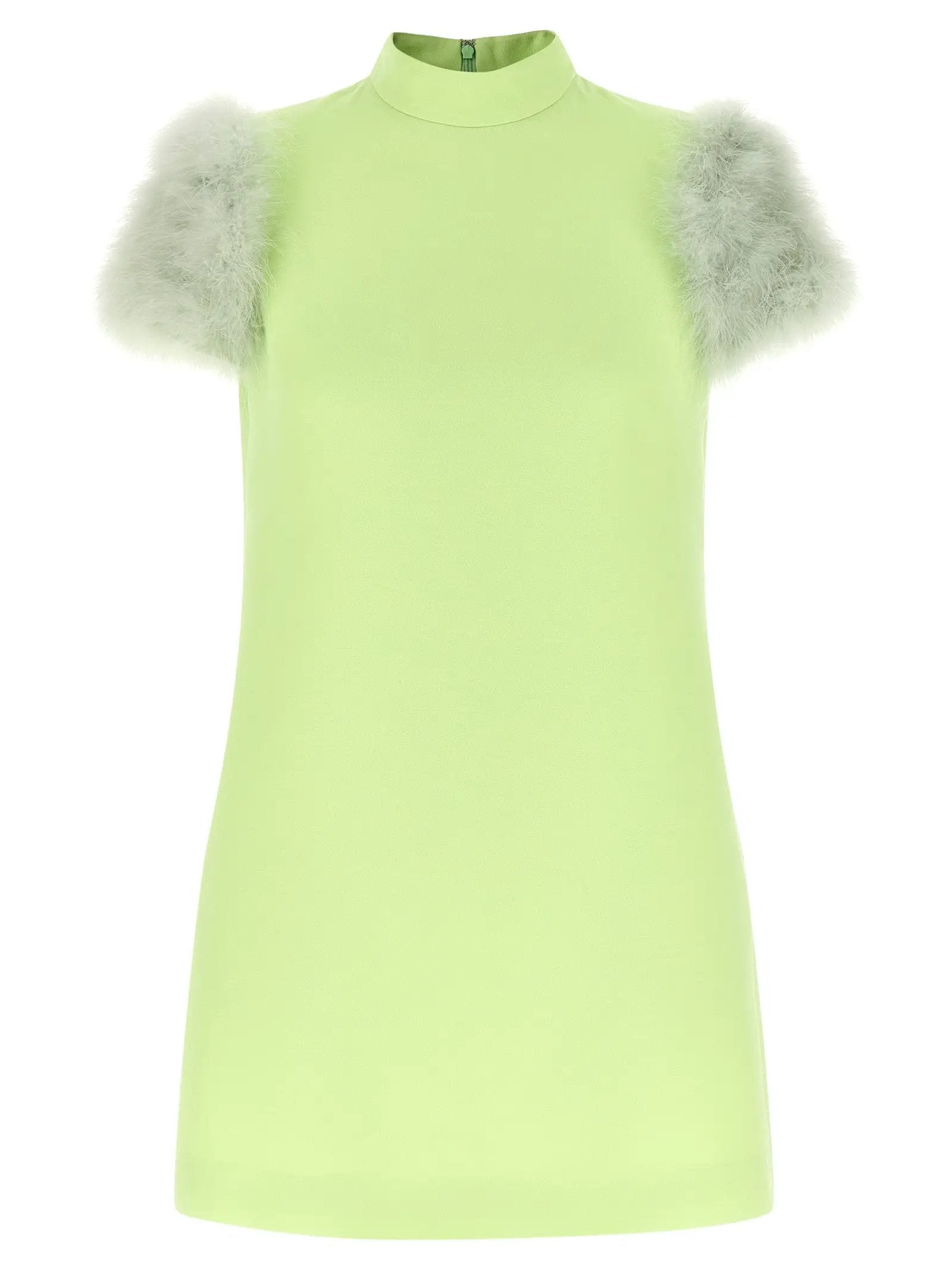 Valentino Garavani Bicolor Virgin Wool Short Dress