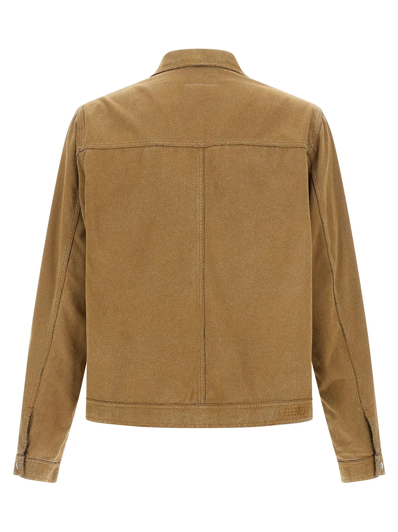 MM6 Maison Margiela Beige Cotton Denim Jacket