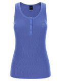 PINKO Blue Cotton Tank Tops