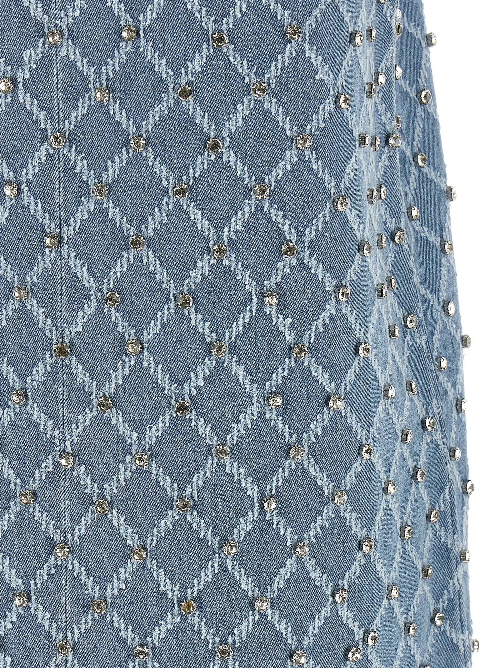 PINKO Blue Cotton Short Dress