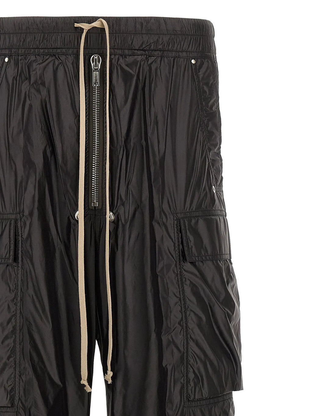 Rick Owens Black Nylon Cargo Pants