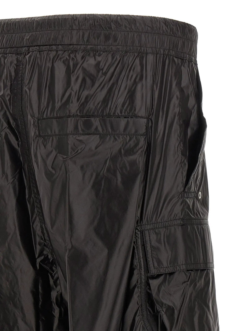 Rick Owens Black Nylon Cargo Pants