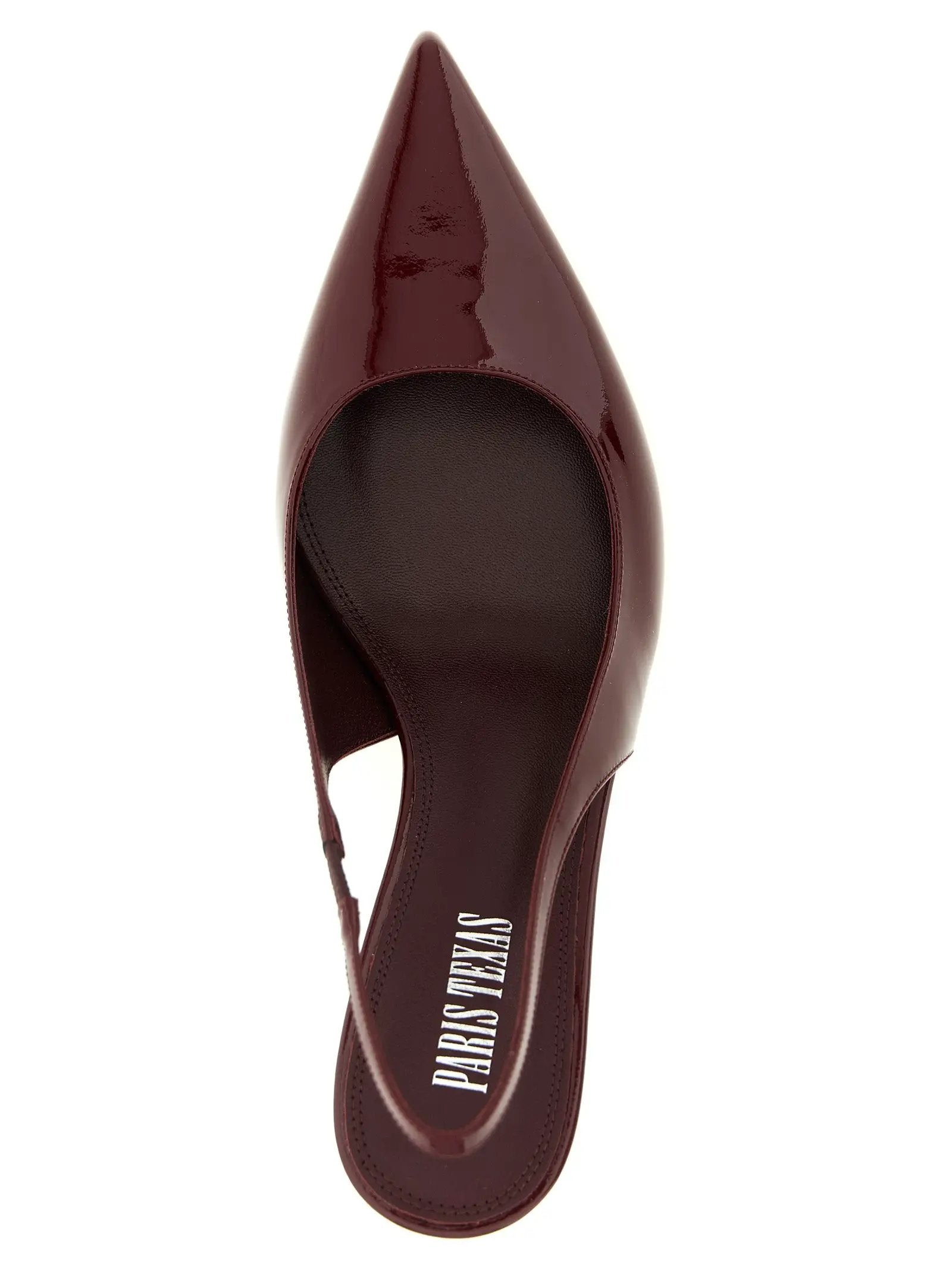 Paris Texas Bordeaux Calfskin Mid Heel Pumps