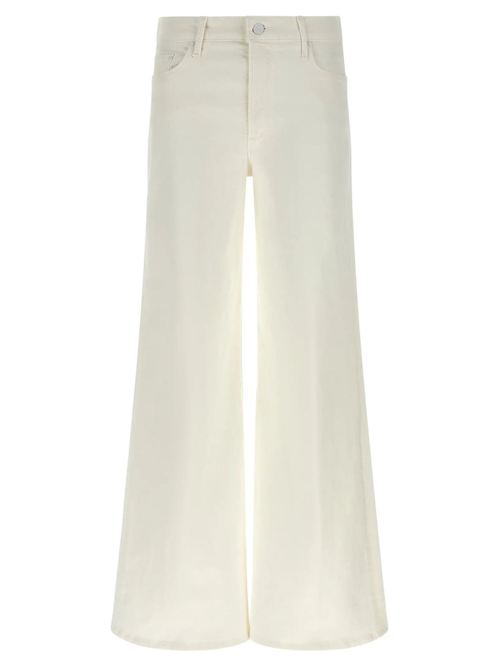 Mother Denim White Cotton Flared Jeans
