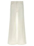 Mother Denim White Cotton Flared Jeans