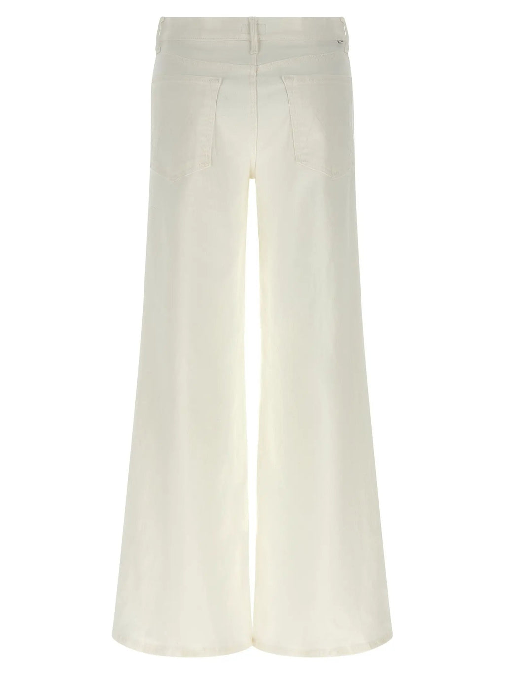 Mother Denim White Cotton Flared Jeans
