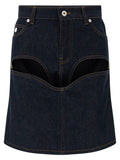 Jean Paul Gaultier Jean Paul Gaultier Blue Cotton Long Skirt