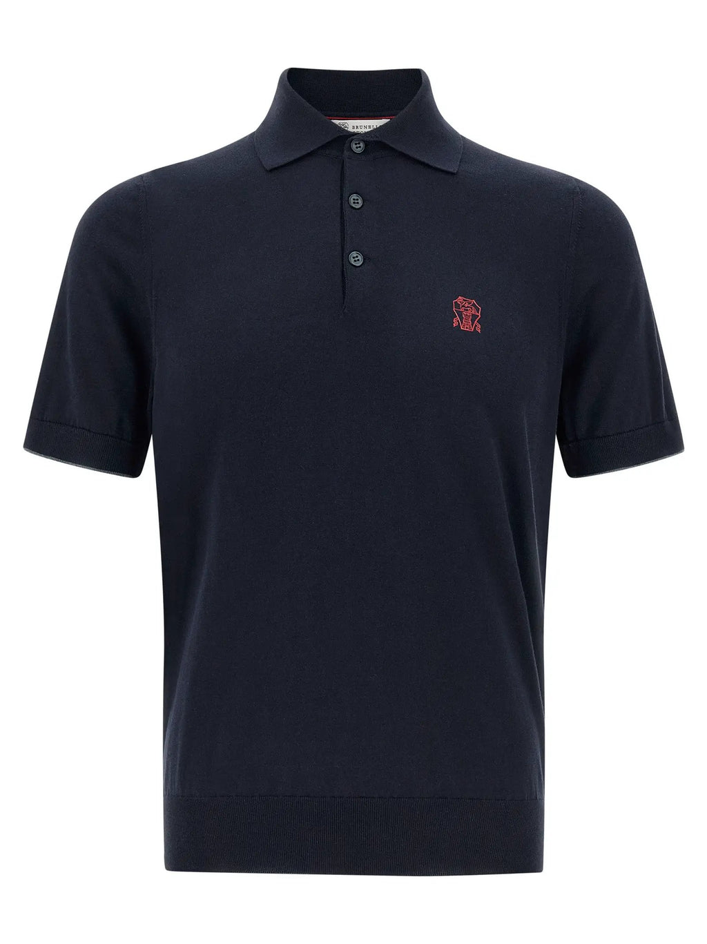 Brunello Cucinelli Blue Cotton Polo Shirt