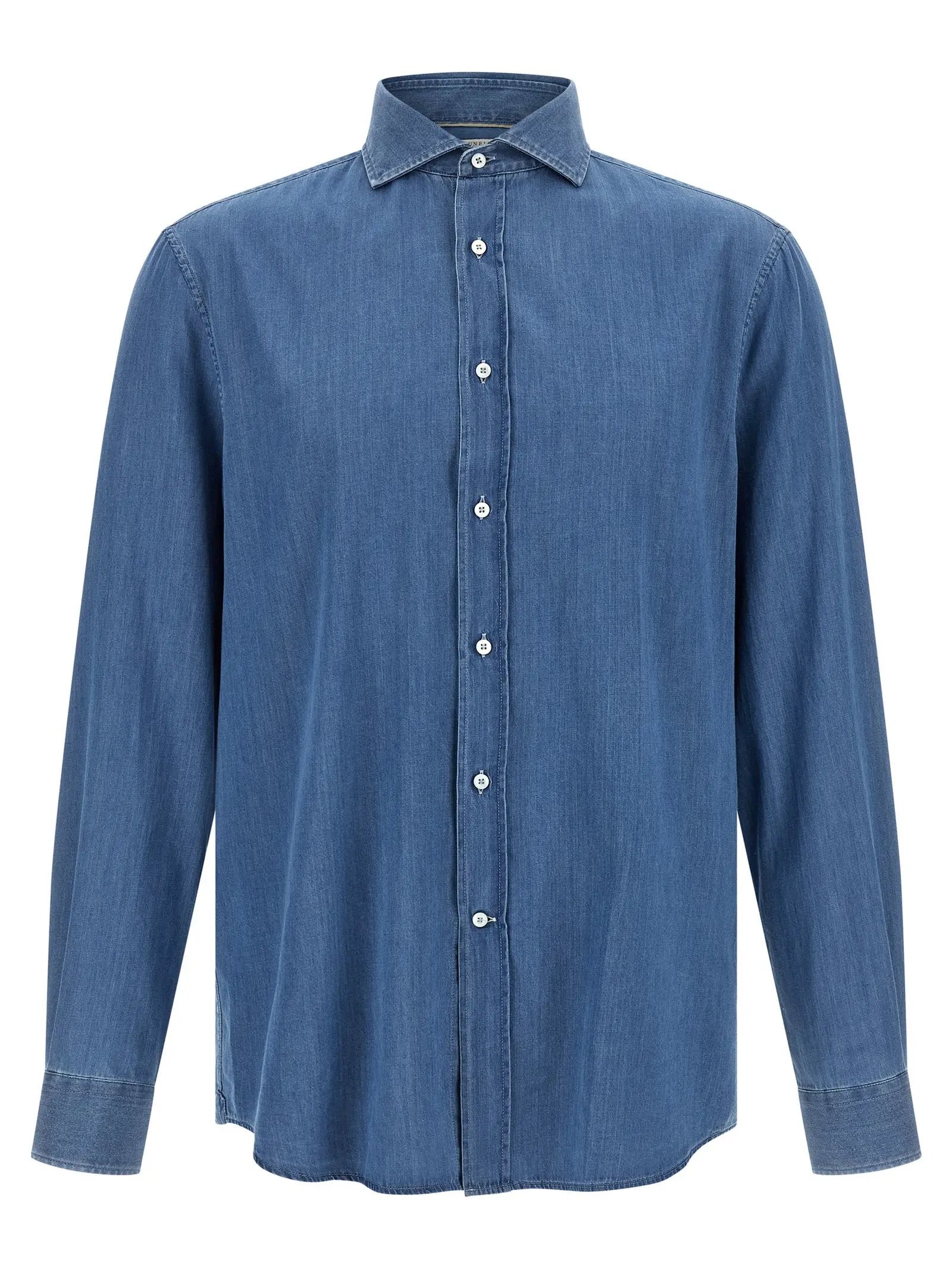 Brunello Cucinelli Blue Cotton Blouse