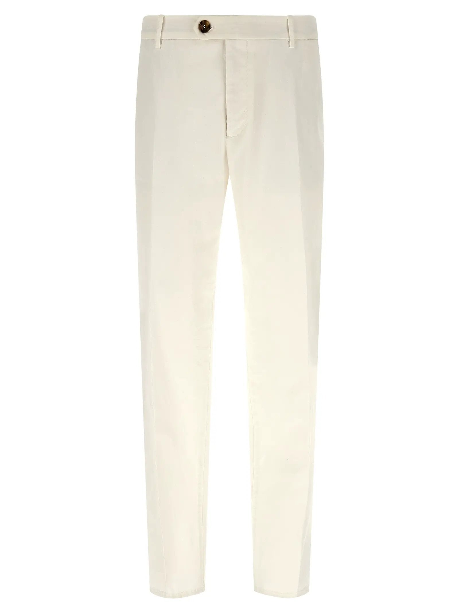 Brunello Cucinelli White Cotton Casual Pants