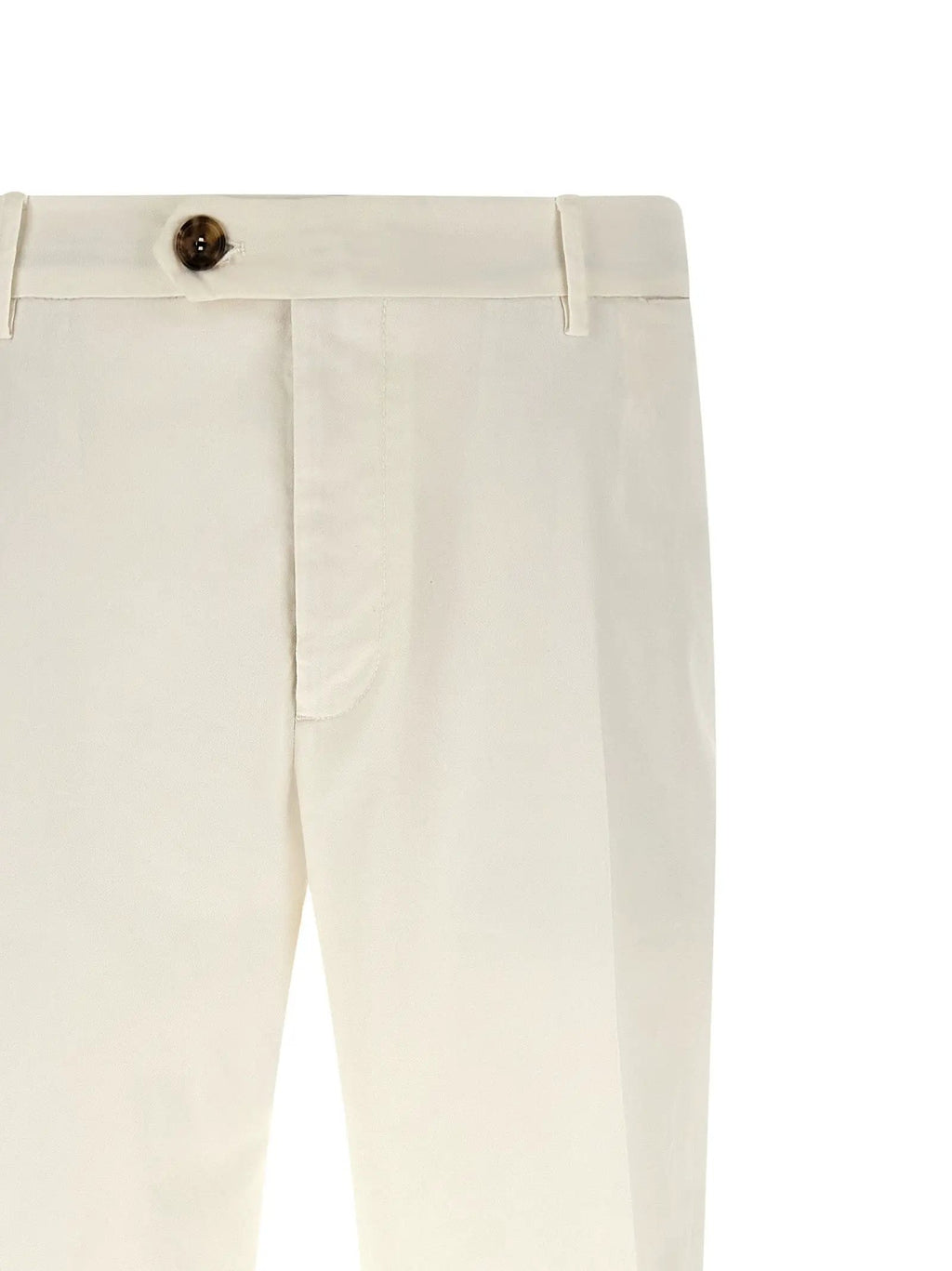 Brunello Cucinelli White Cotton Casual Pants