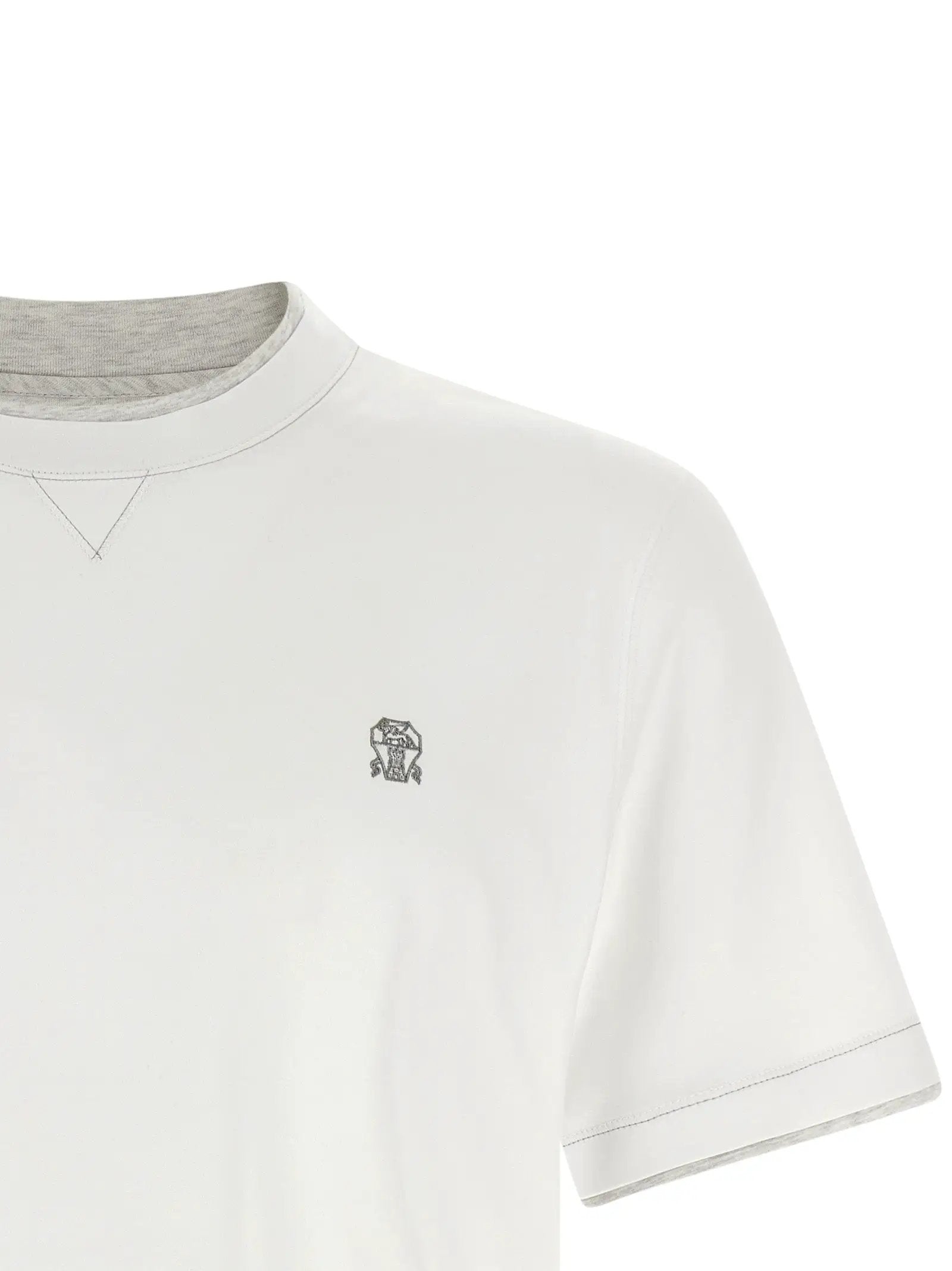 Brunello Cucinelli White Cotton T-Shirt