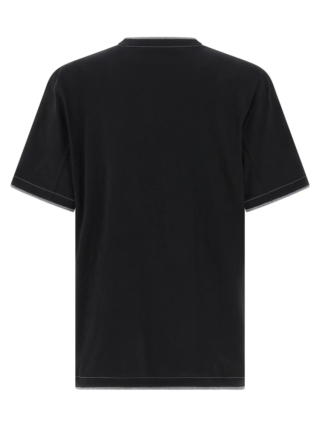 T-shirt en coton noir Brunello Cucinelli