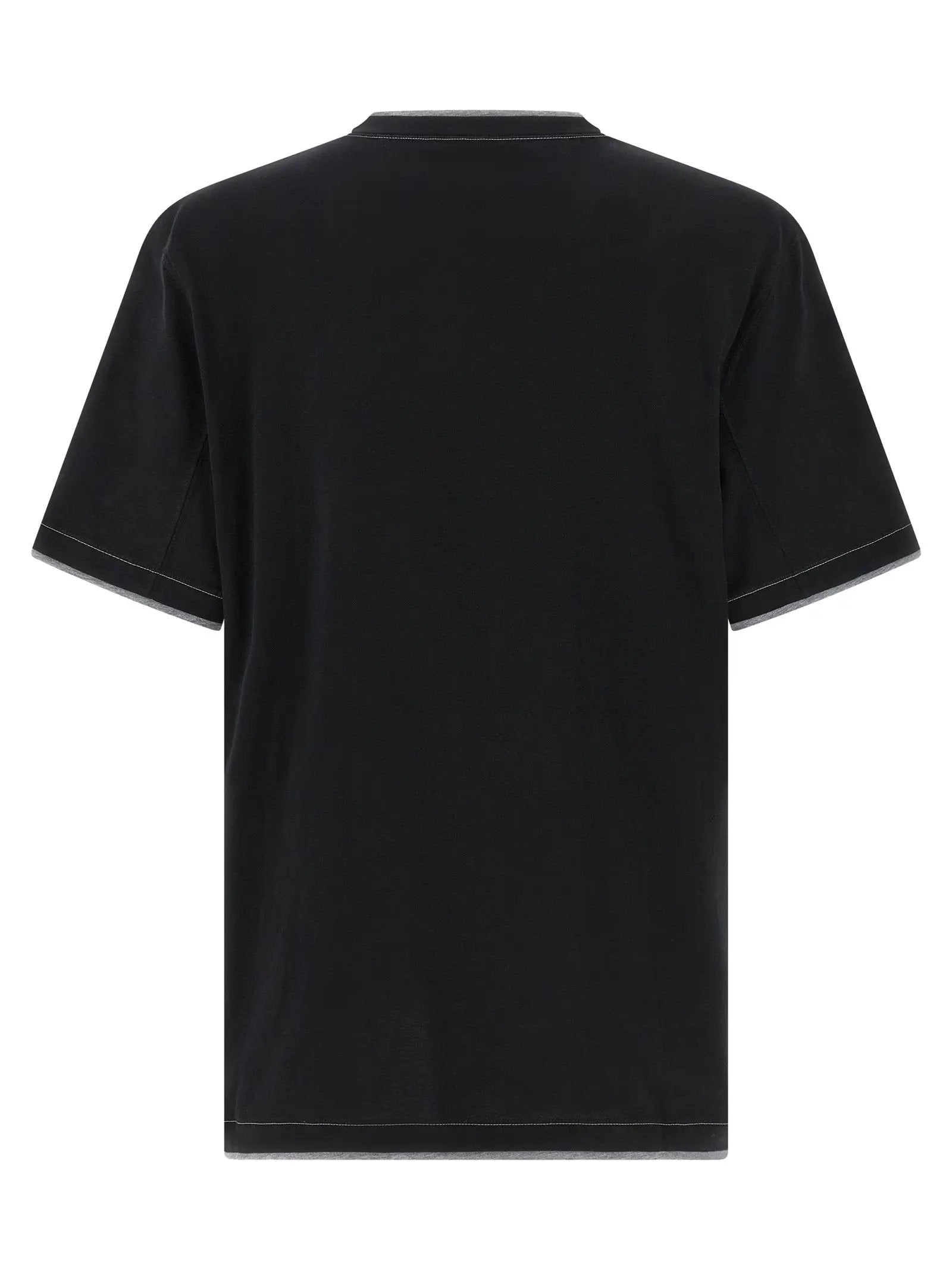T-shirt en coton noir Brunello Cucinelli