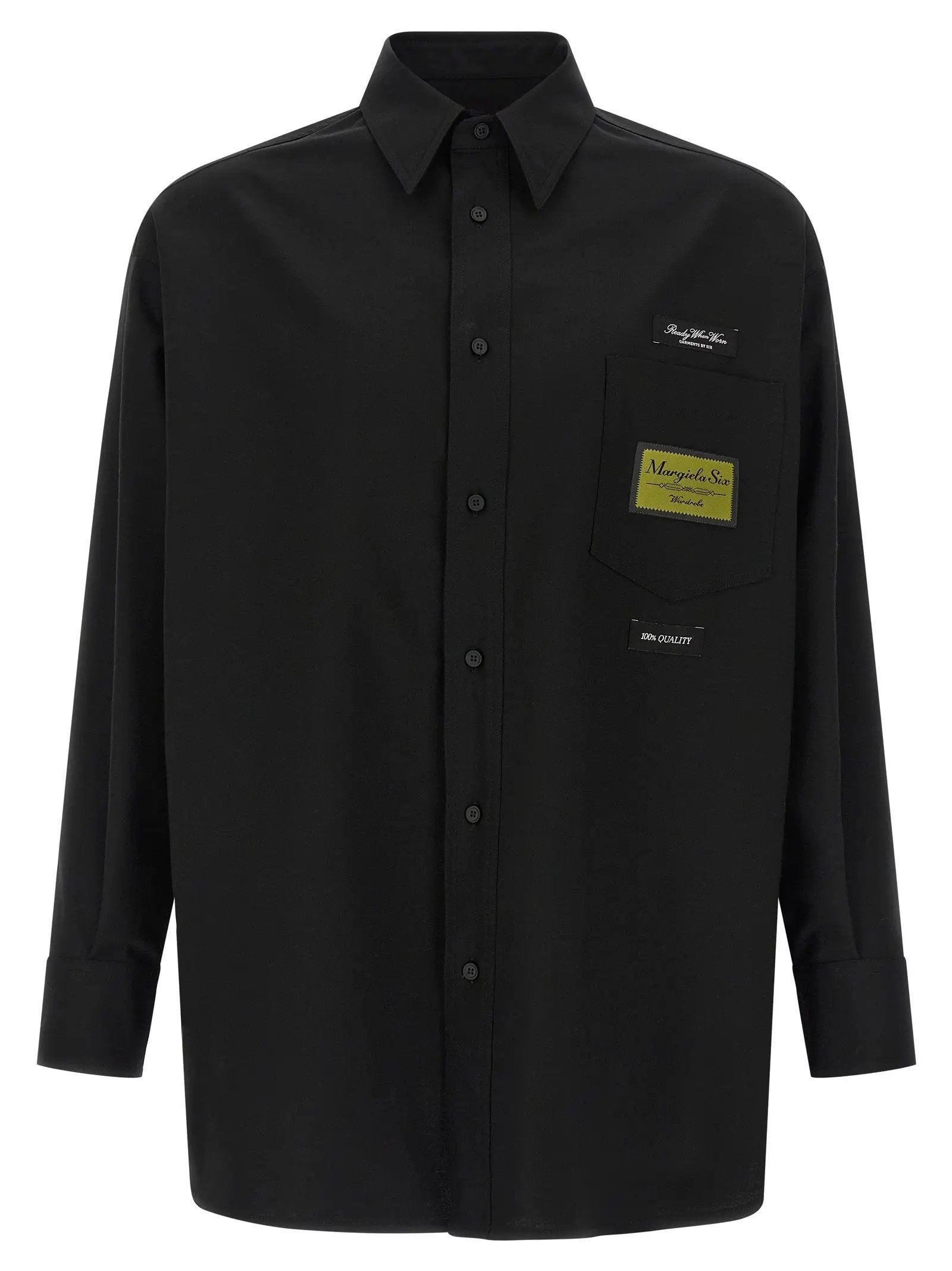 MM6 Maison Margiela Black Polyester Blouse