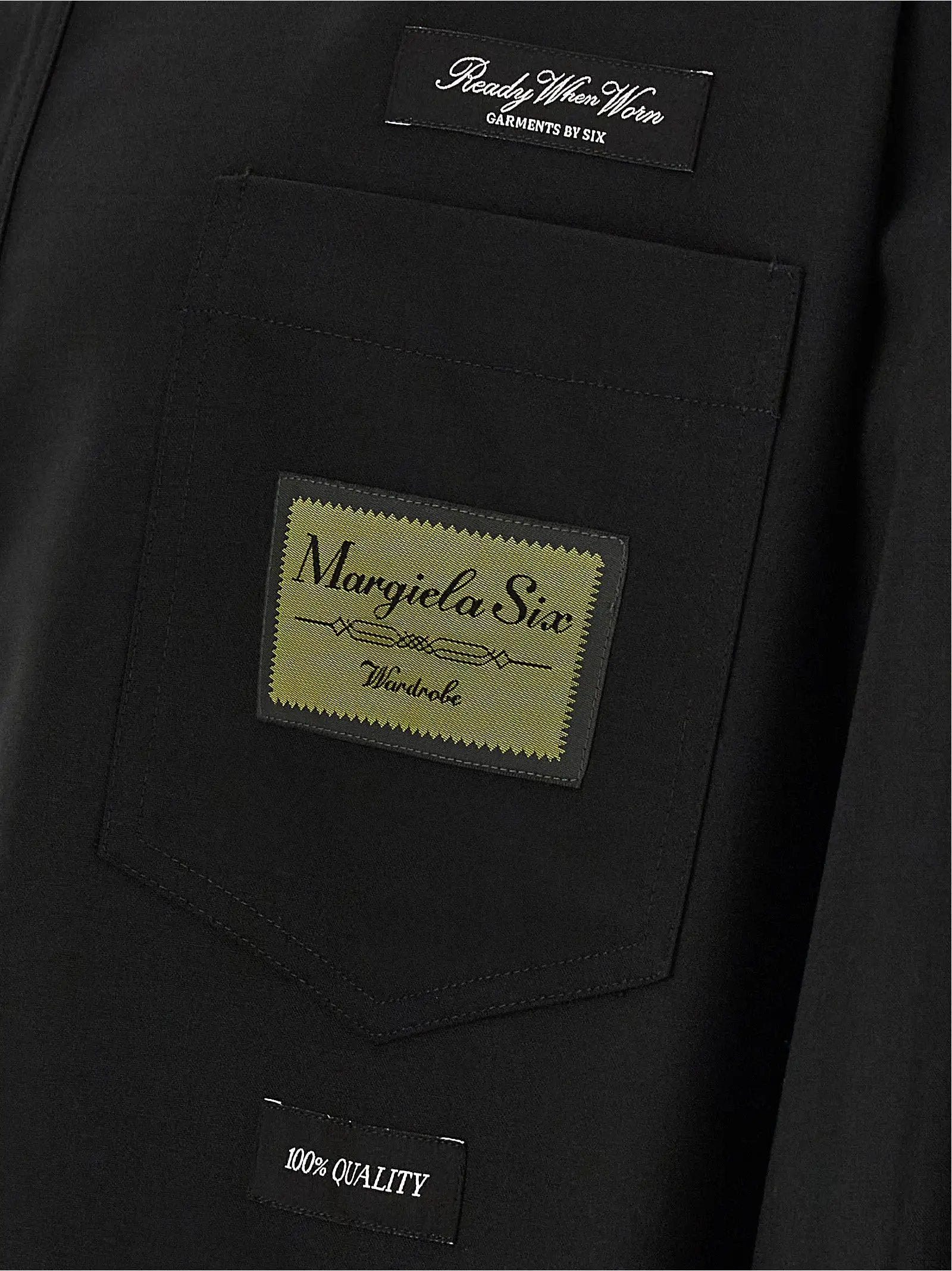 MM6 Maison Margiela Black Polyester Blouse