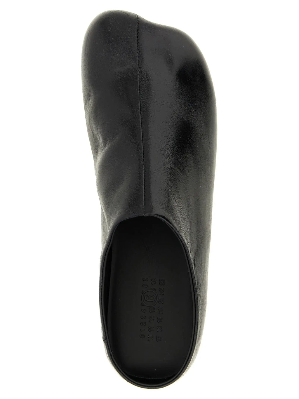 MM6 Maison Margiela Black Calfskin Clogs
