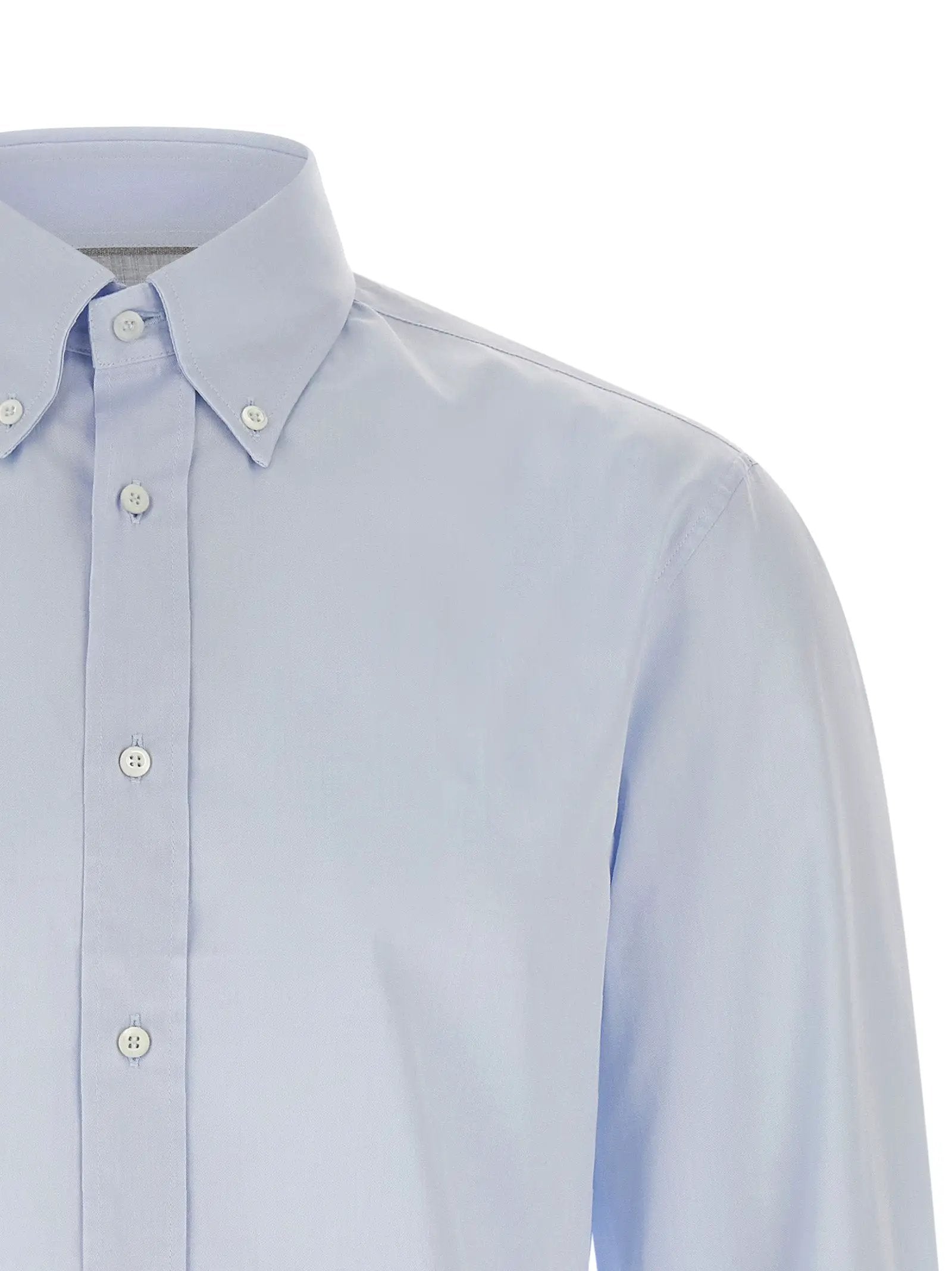 Brunello Cucinelli Blue Cotton Blouse
