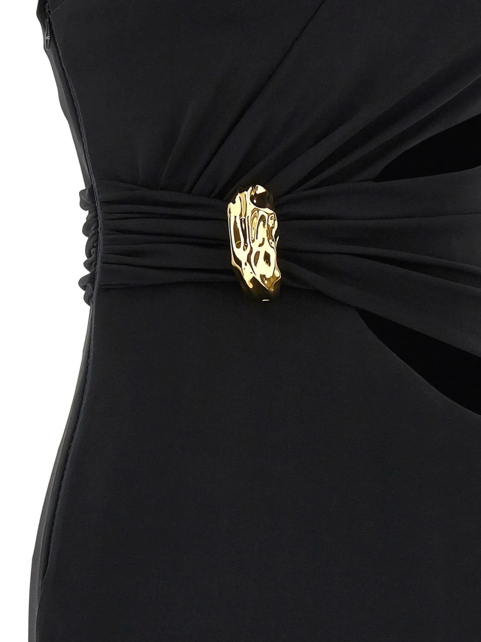 Elisabetta Franchi Black Viscose Long Dress