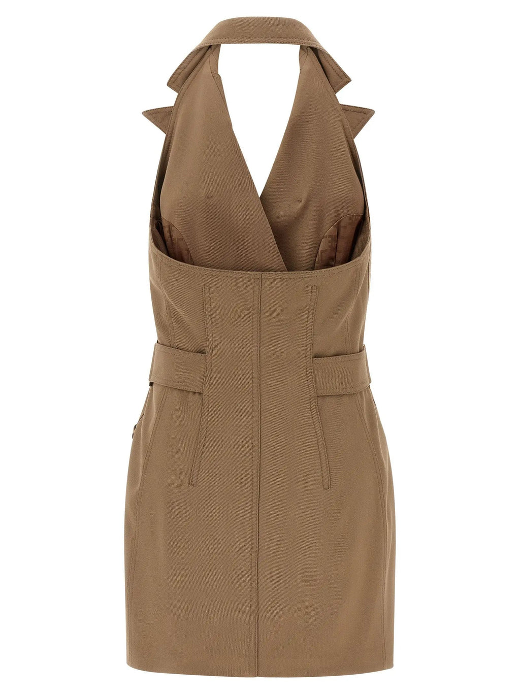 Elisabetta Franchi Beige Viscose Short Dress