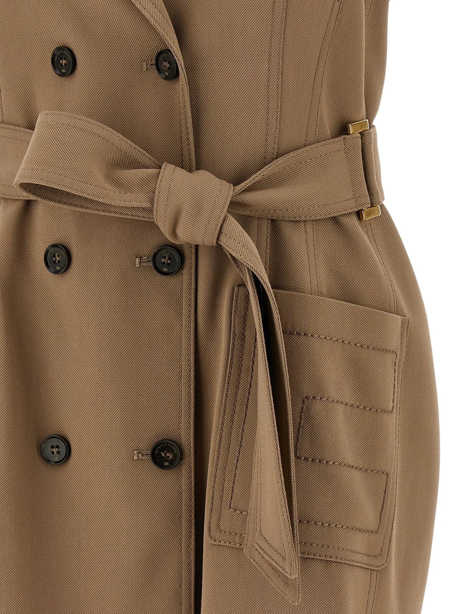 Elisabetta Franchi Beige Viscose Short Dress