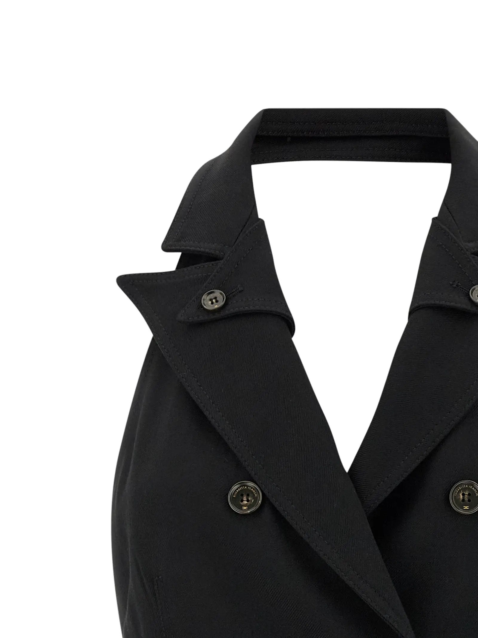 Elisabetta Franchi Black Viscose Short Dress